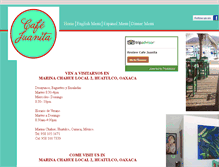 Tablet Screenshot of cafejuanitamexico.com